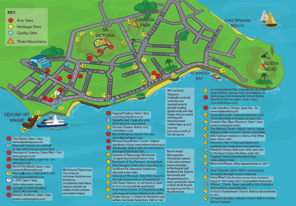 નકશો Devonport ઓકલેન્ડમાં